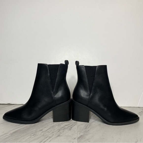 New! BP Baylee Black Faux Leather Bootie 7M - Picture 7 of 14